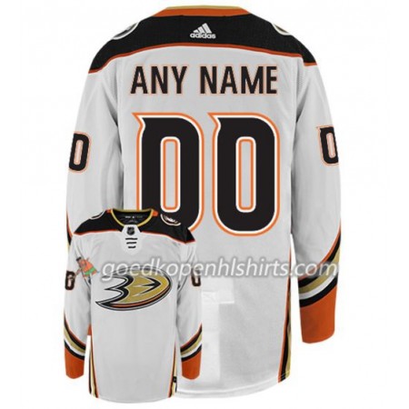 Anaheim Ducks Custom Adidas Wit Authentic Shirt - Mannen